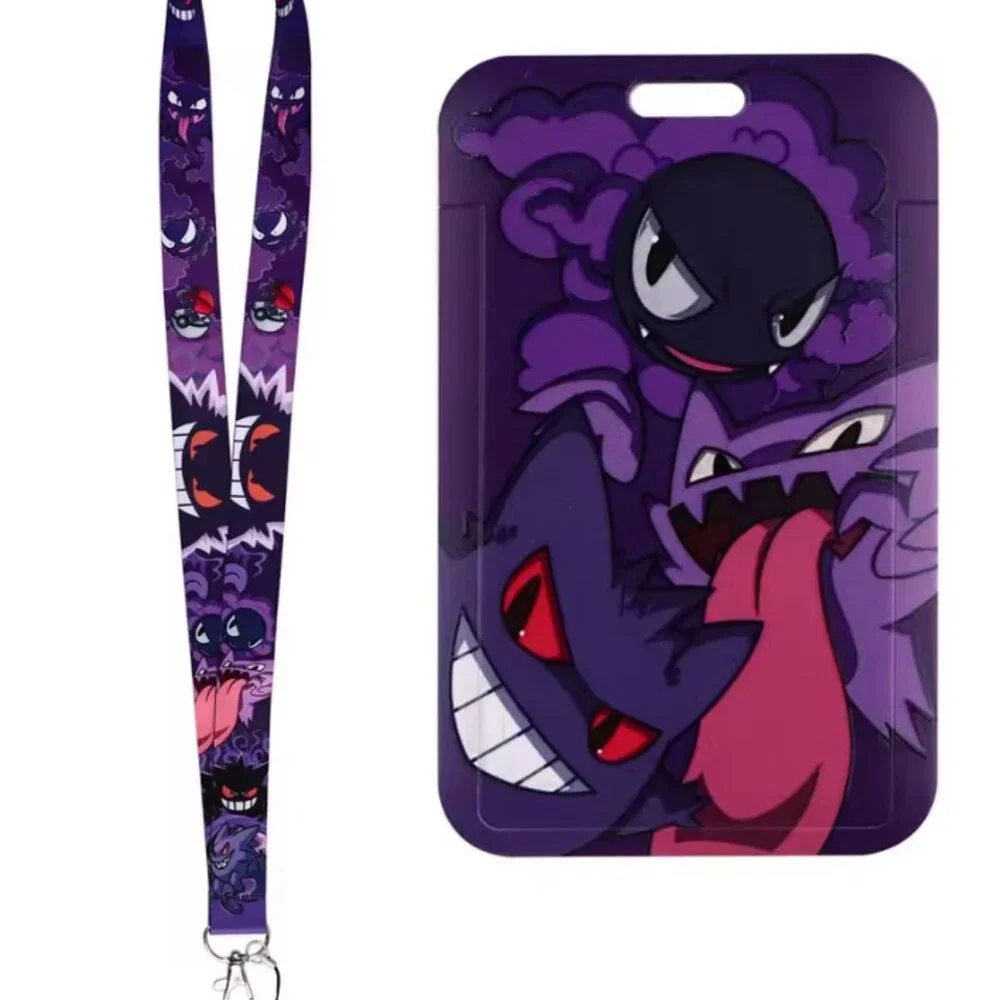 Gengar Pokémon Lanyard ID Badge Holder Purple